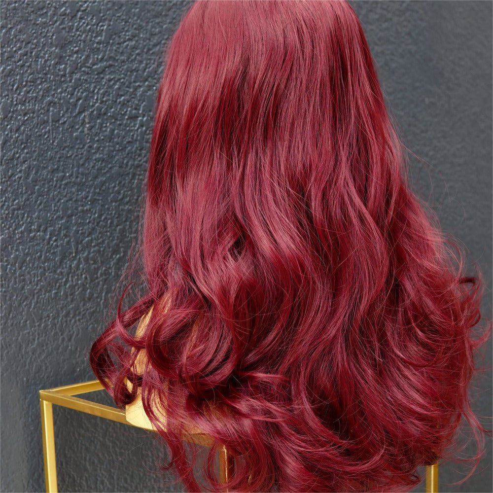 JESSICA Burgundy Fringe Wig - Milk & Honey Wigs