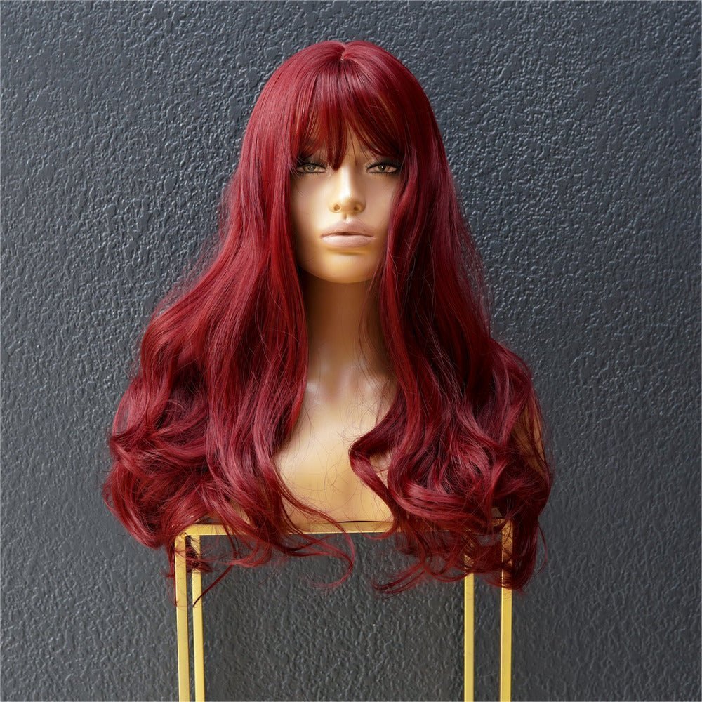 JESSICA Burgundy Fringe Wig - Milk & Honey Wigs