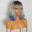 JORDAN Ombre Blue Bob Fringe Wig - Milk & Honey Wigs