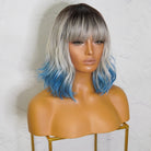 JORDAN Ombre Blue Bob Fringe Wig - Milk & Honey