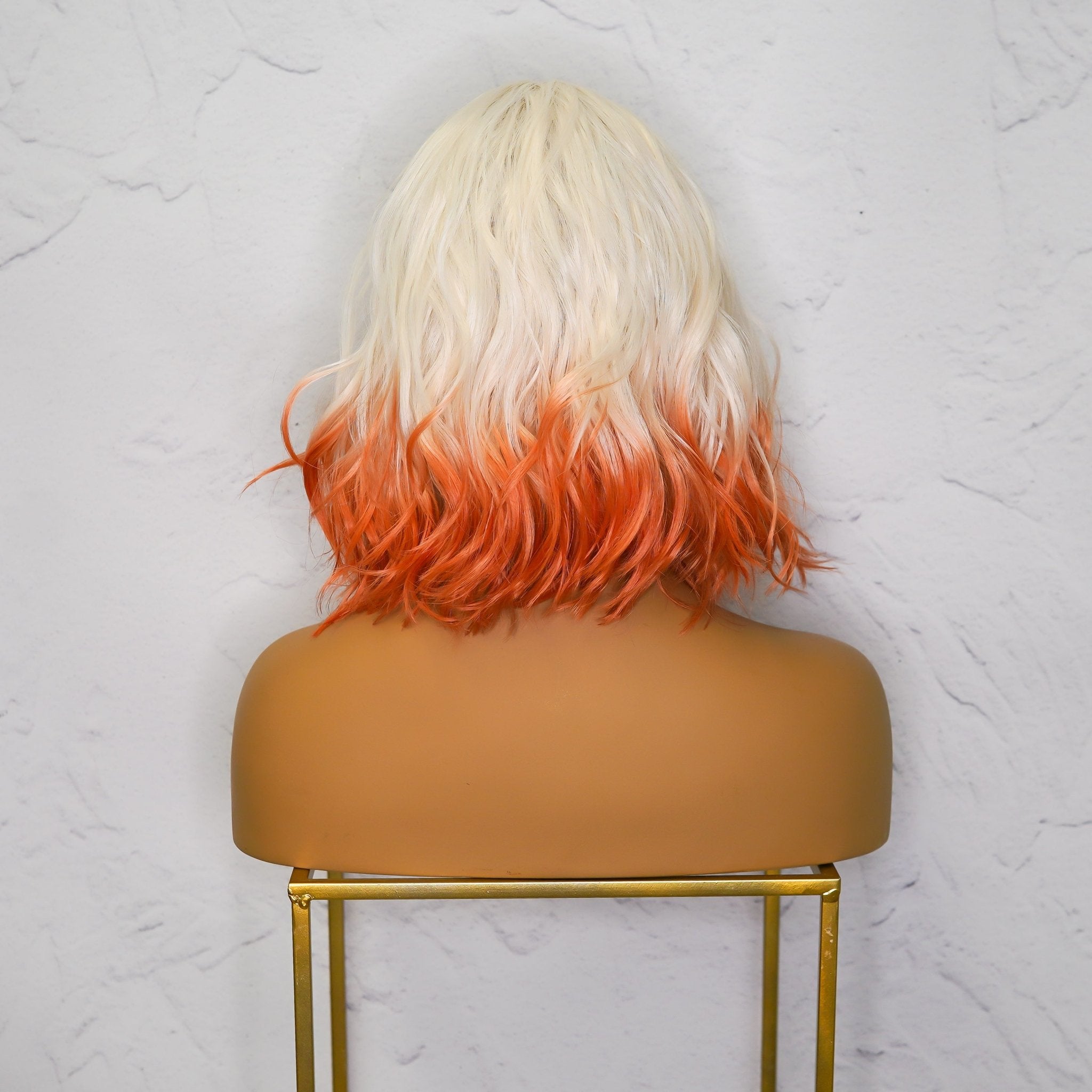 JORDAN Ombre Orange Bob Fringe Wig - Milk & Honey