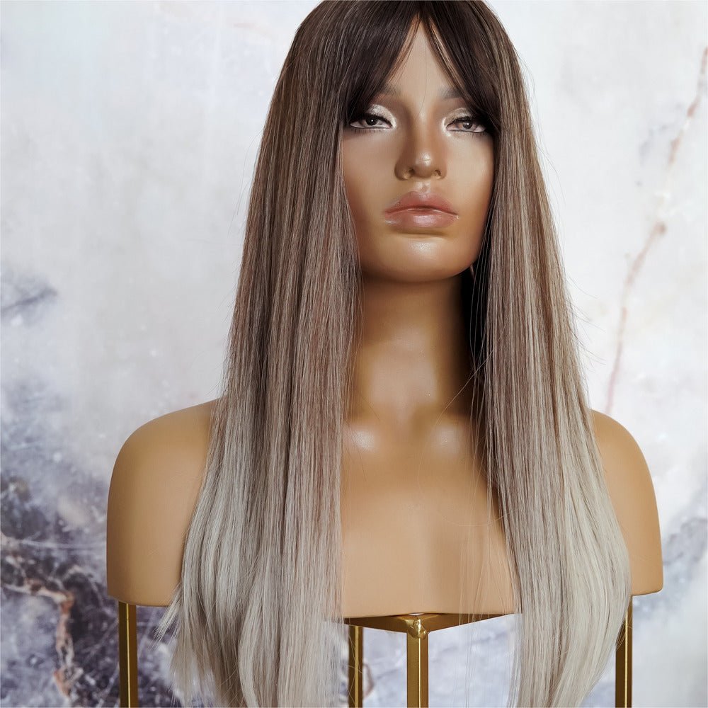KENDAL Brown Ombre Fringe Wig - Milk & Honey