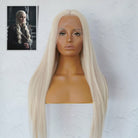 KHALEESII COSPLAY - CLEO Platinum White Blonde Human Hair Lace Front Wig - Milk & Honey