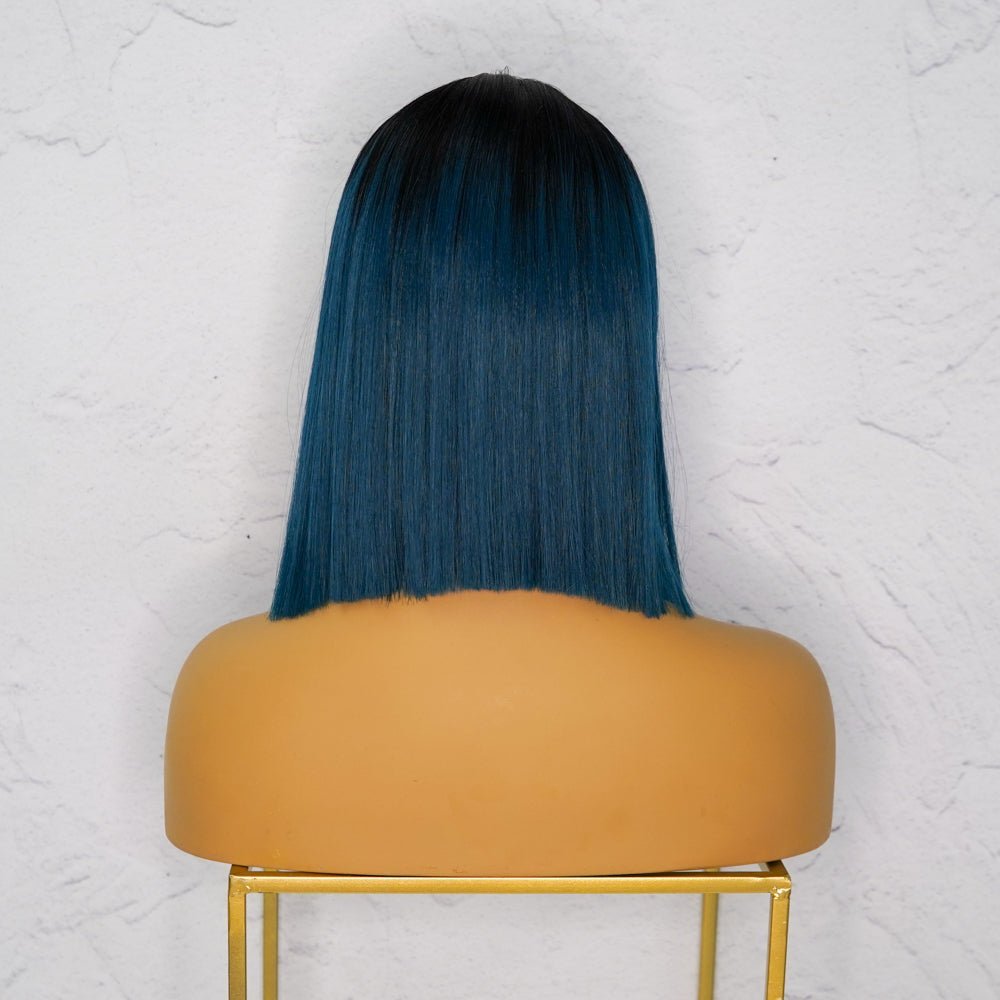 LAURA Teal Ombre Lace Front Wig - Milk & Honey Wigs