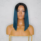 LAURA Teal Ombre Lace Front Wig - Milk & Honey Wigs