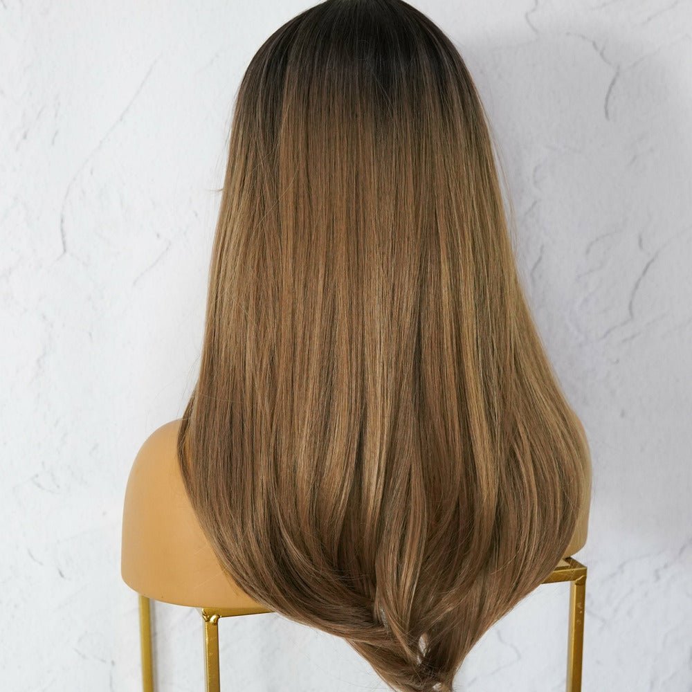 LILAH Brown Ombre Fringe Wig - Milk & Honey