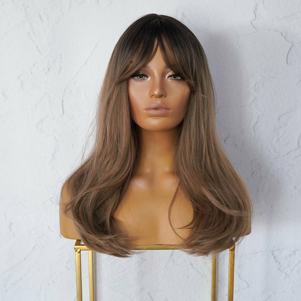 LILAH Brown Ombre Fringe Wig - Milk & Honey