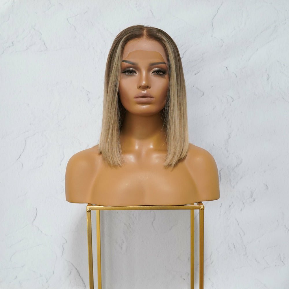 LILLIAN Human Hair Lace Front Wig - Milk & Honey
