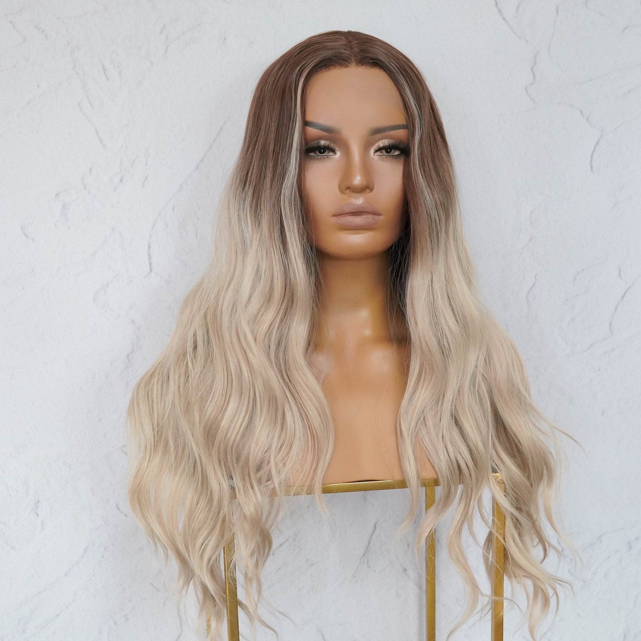 LOLA Ombre Brown Lace Front Wig - Milk & Honey