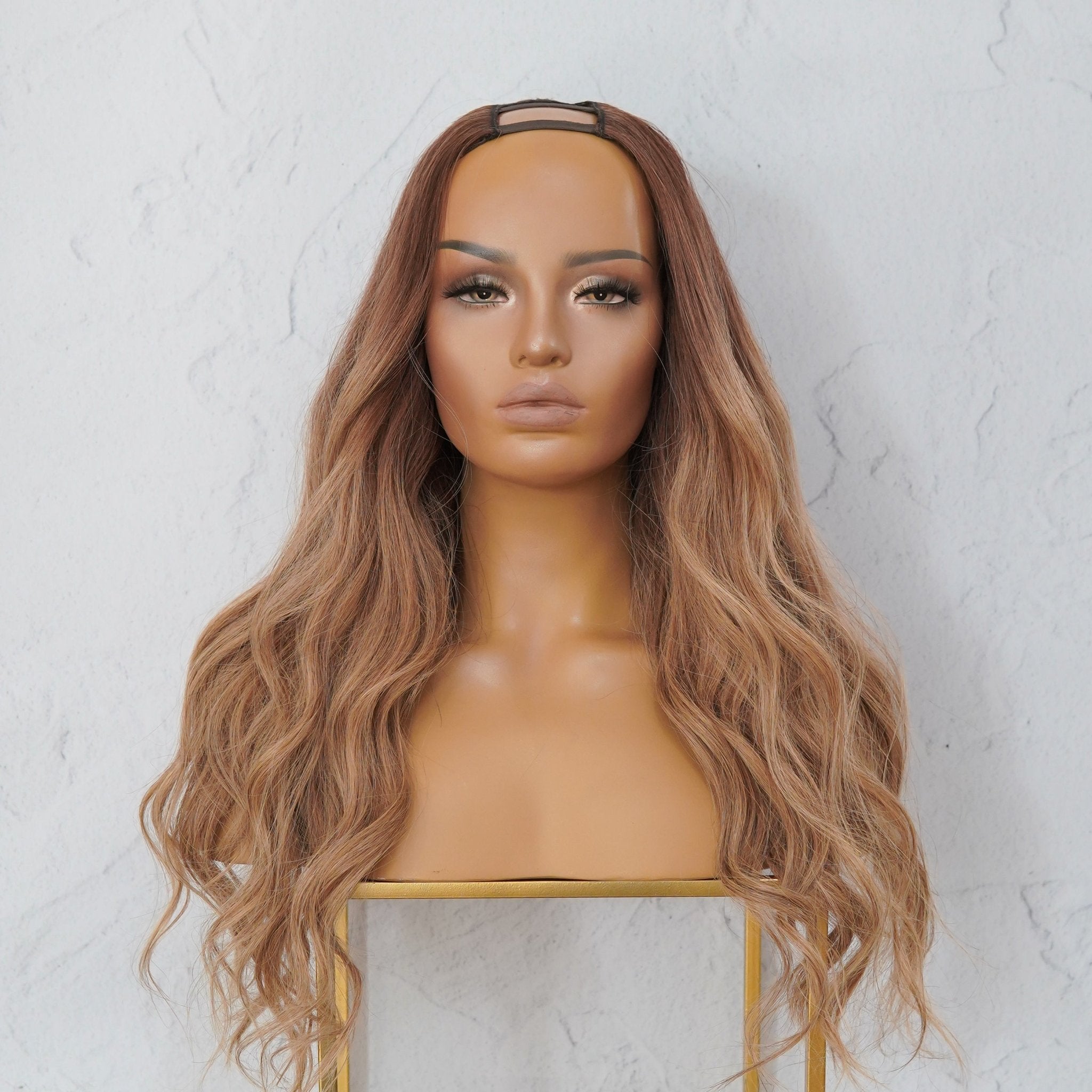 LUKA Ombre Brown Human Hair U Part Wig - Milk & Honey