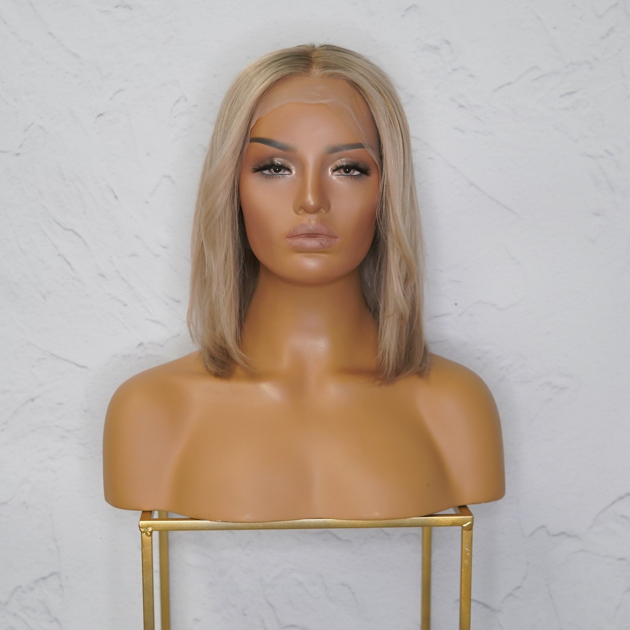LULU Caramel Blonde Human Hair Lace Front Wig - Milk & Honey Wigs