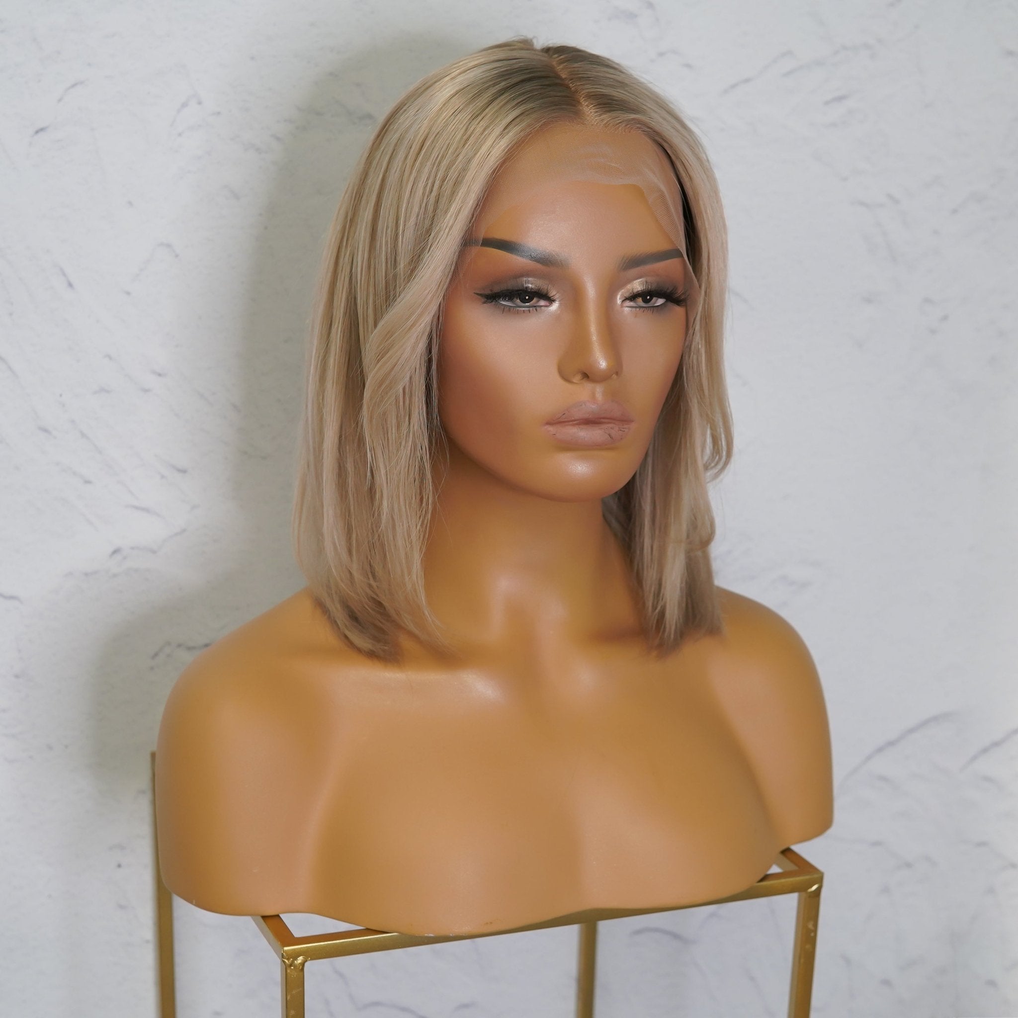 LULU Caramel Blonde Human Hair Lace Front Wig - Milk & Honey Wigs