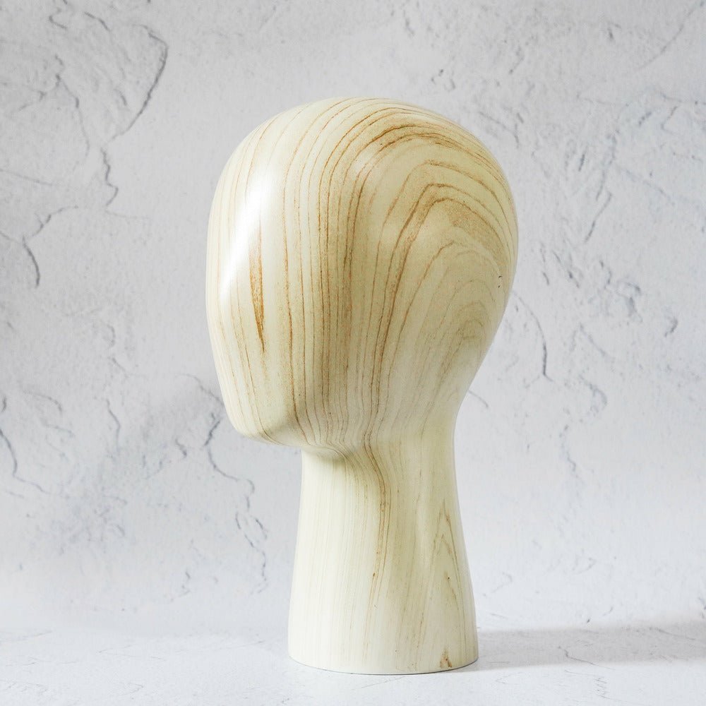 Luxe Wood Finish Wig Stand - Milk & Honey Wigs