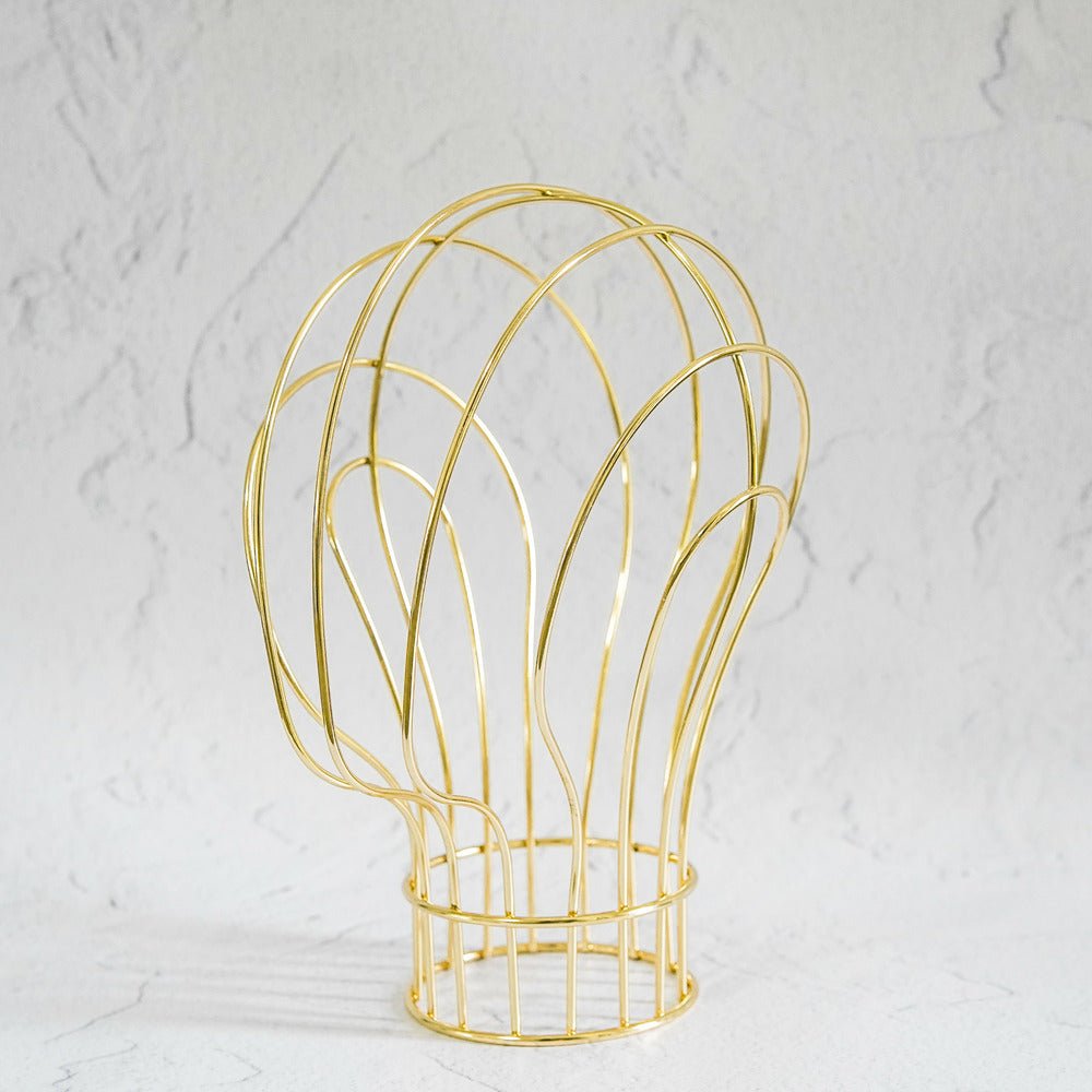 Metal Wig Stand - Gold - Milk & Honey