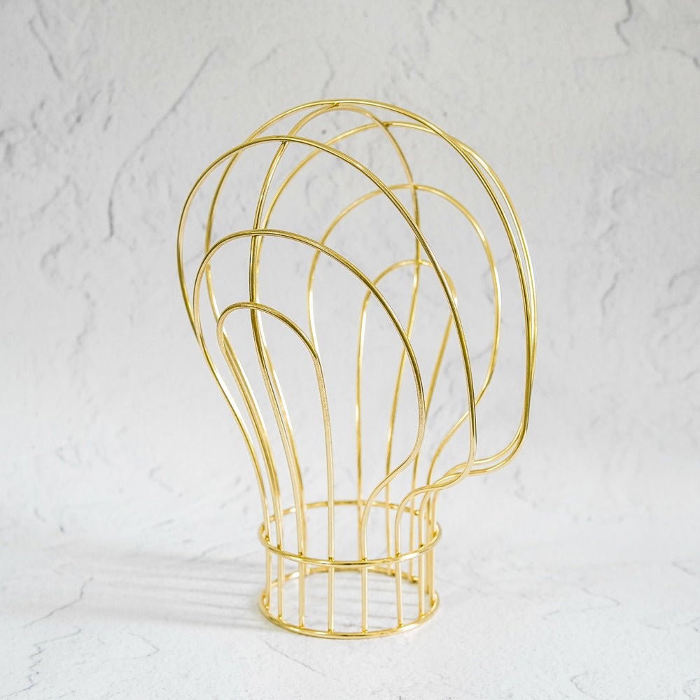 Metal Wig Stand - Gold - Milk & Honey