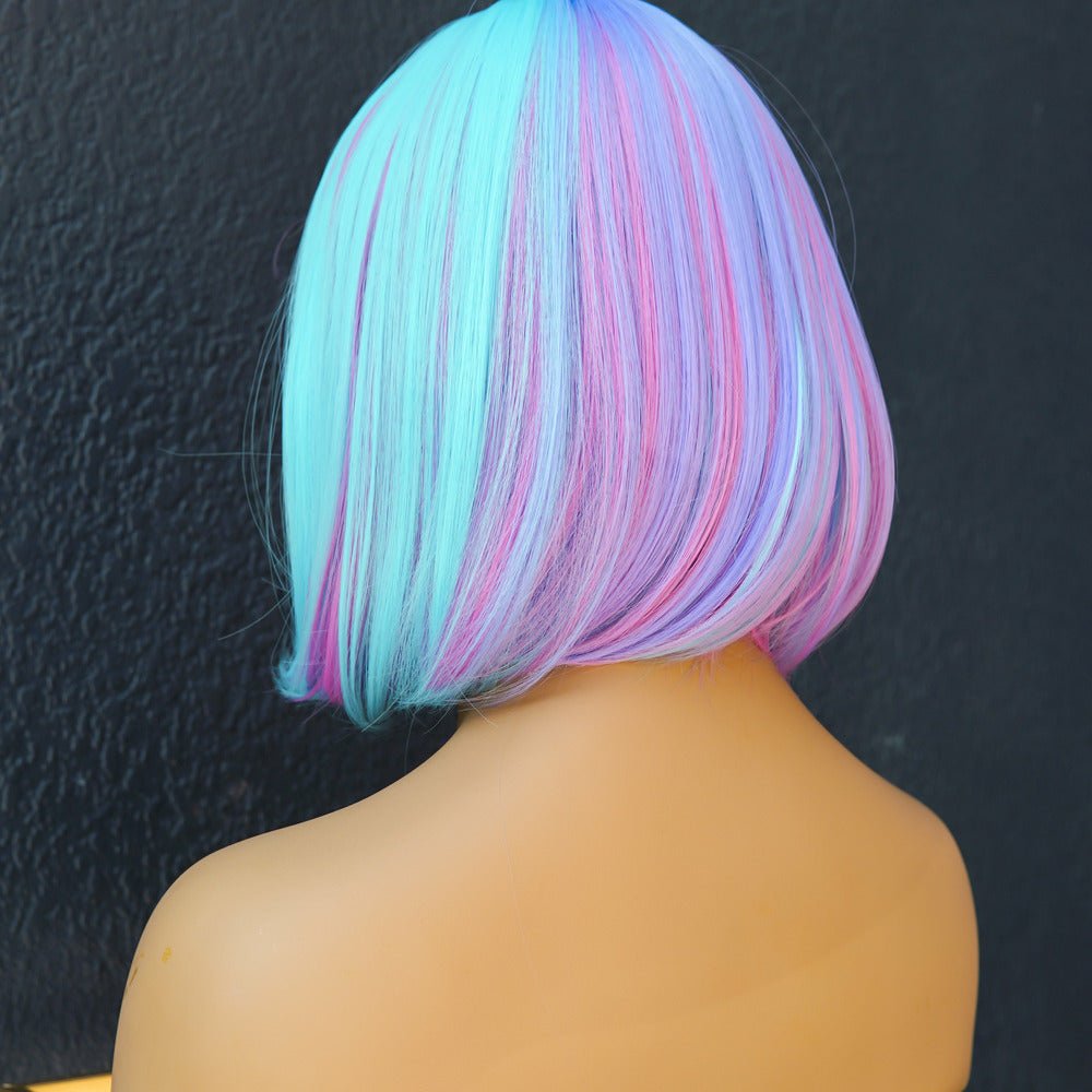 MIAH Rainbow Fringe Bob Wig - Milk & Honey