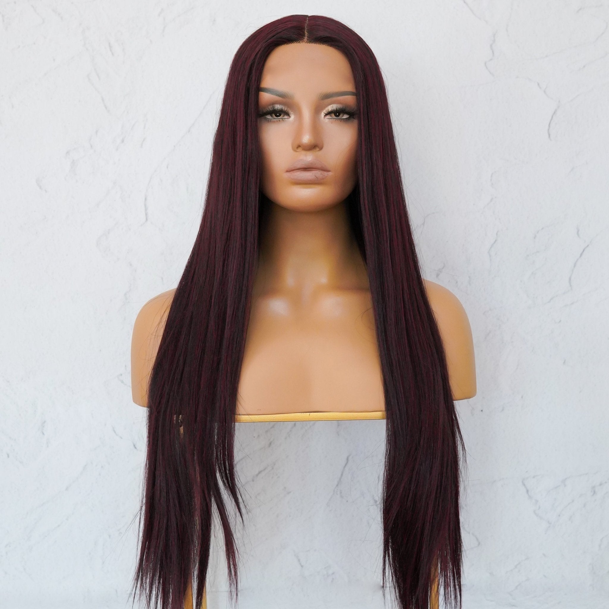 MICHELLE Burgundy Lace Front Wig - Milk & Honey Wigs