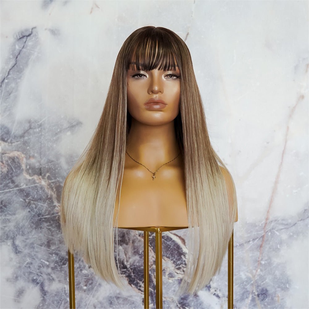 MOROCCO Brown Ombre Fringe Wig - Milk & Honey