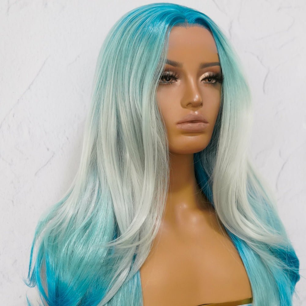 MYKONOS Ombre Blue Lace Front Wig - Milk & Honey Wigs