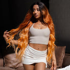 NERA Ombre Flame 30" Lace Front Wig - Milk & Honey
