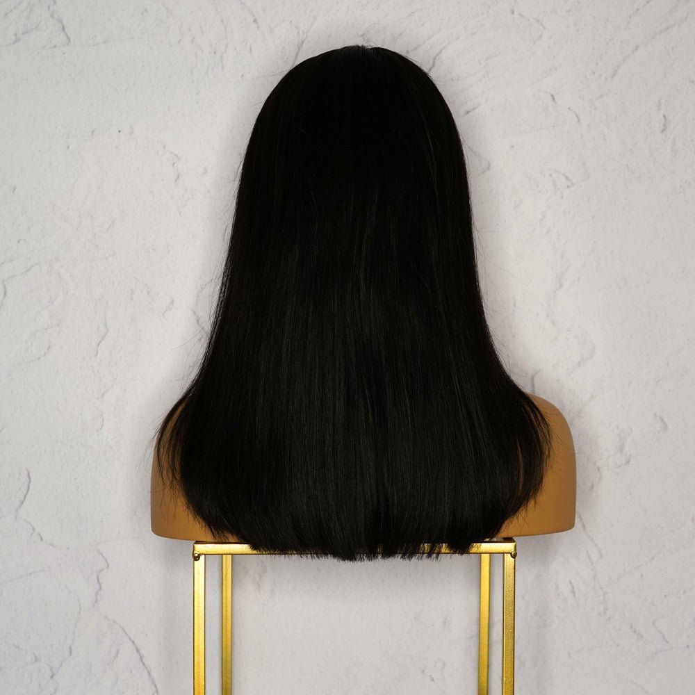 Nicole Black Human Hair Lace Front Wig - Milk & Honey Wigs