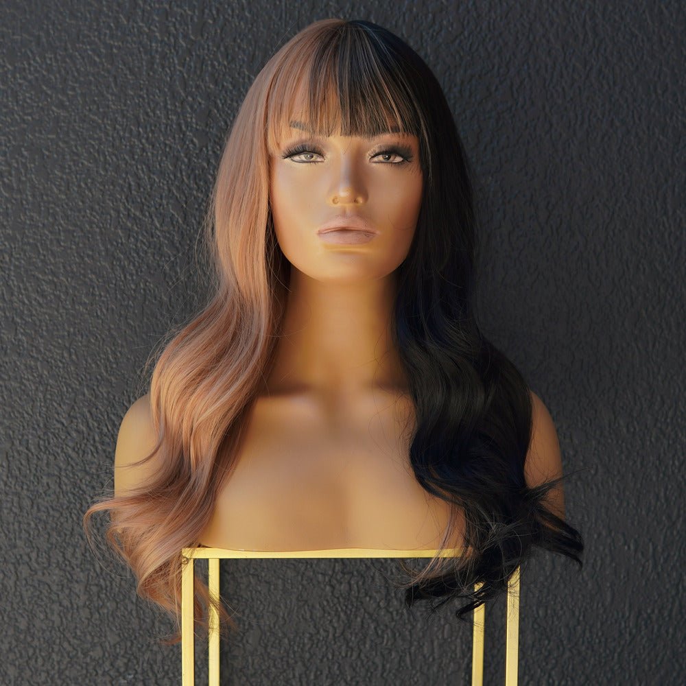 OLIVIA Two Tone Fringe Wig - Milk & Honey