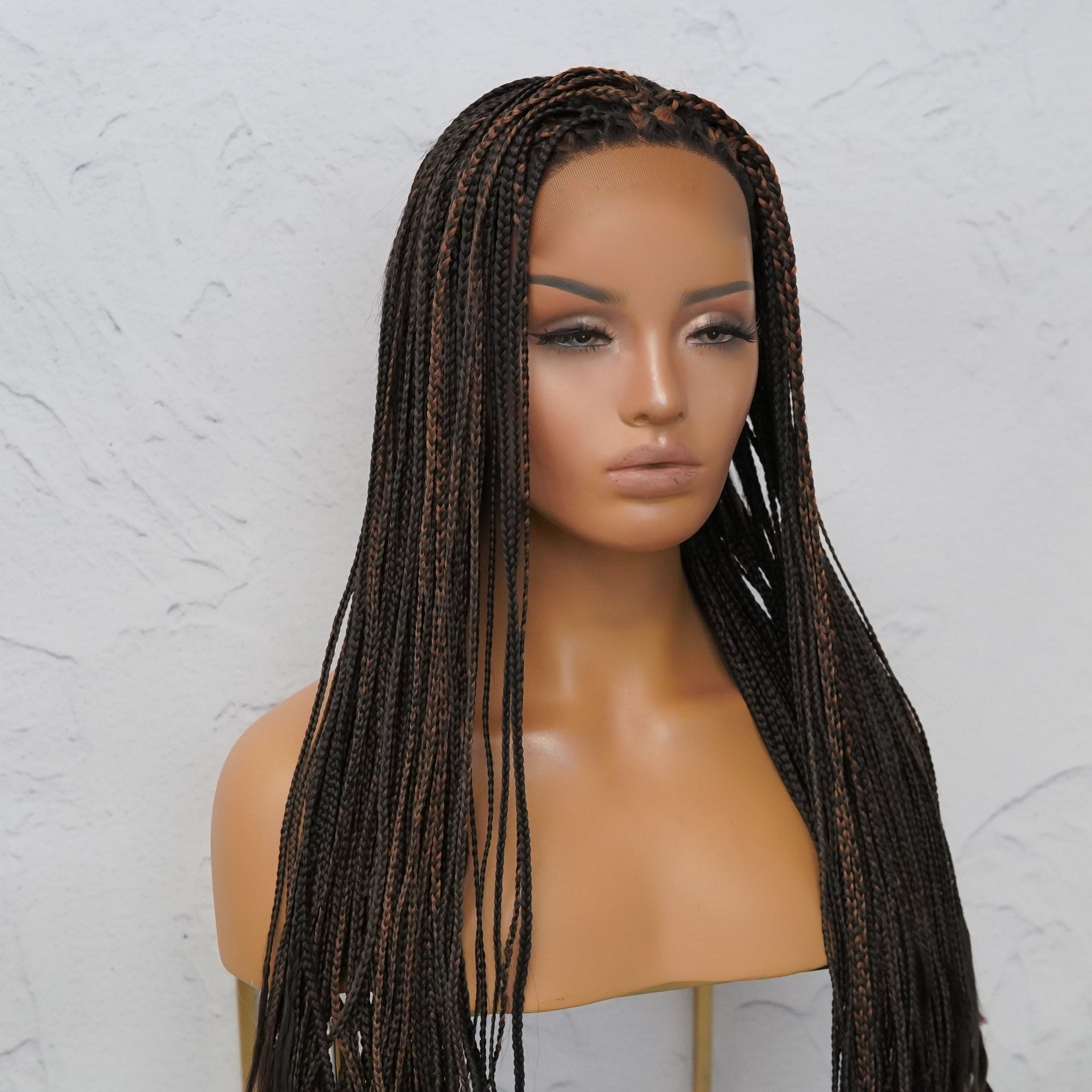 PHOENIX BROWN Braided 26" Lace Front Wig - Milk & Honey Wigs