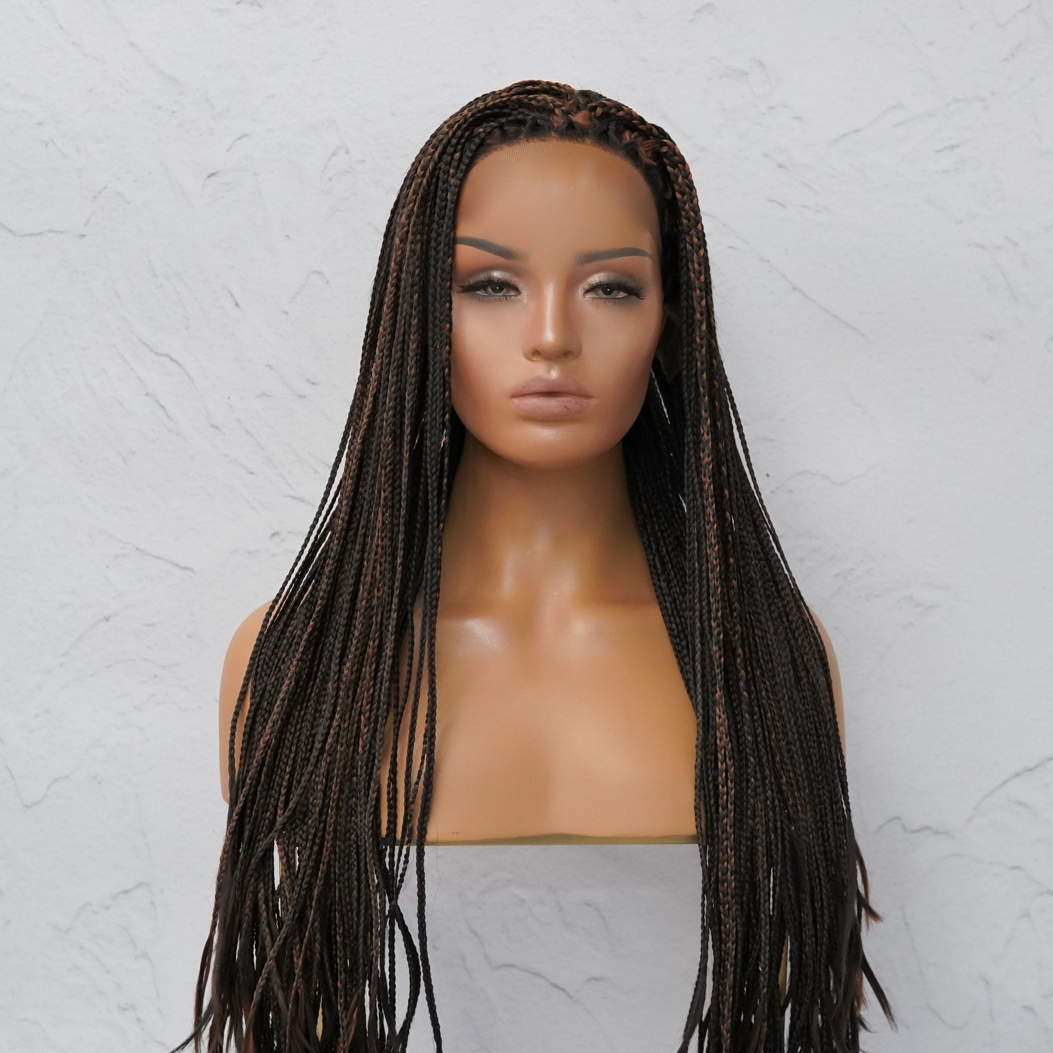 PHOENIX BROWN Braided 26" Lace Front Wig - Milk & Honey Wigs
