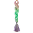 PINK, GREEN, PURPLE GLITTER BRAID HAIR 24" - Milk & Honey Wigs