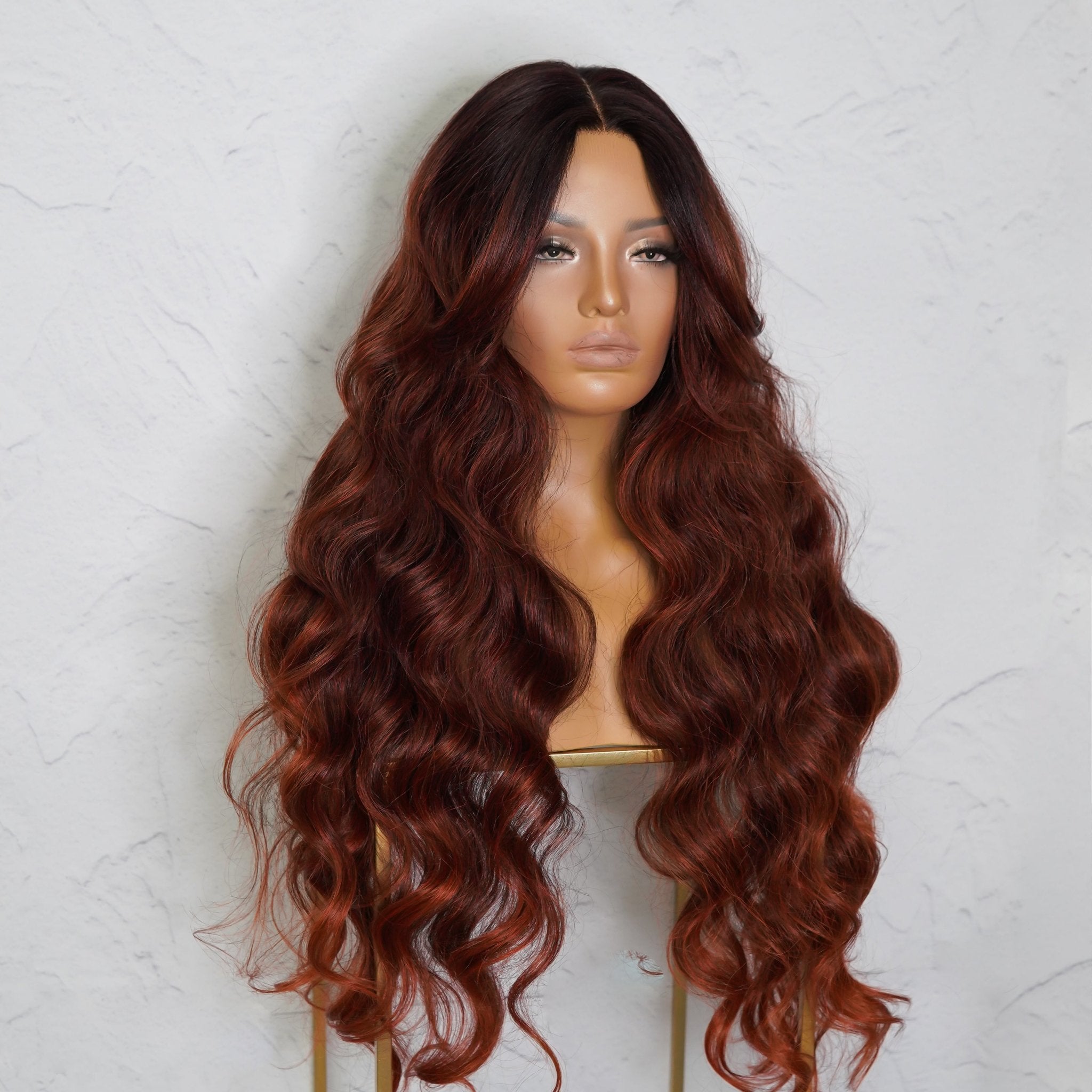 PIPER Burgundy Lace Front Wig - Milk & Honey Wigs