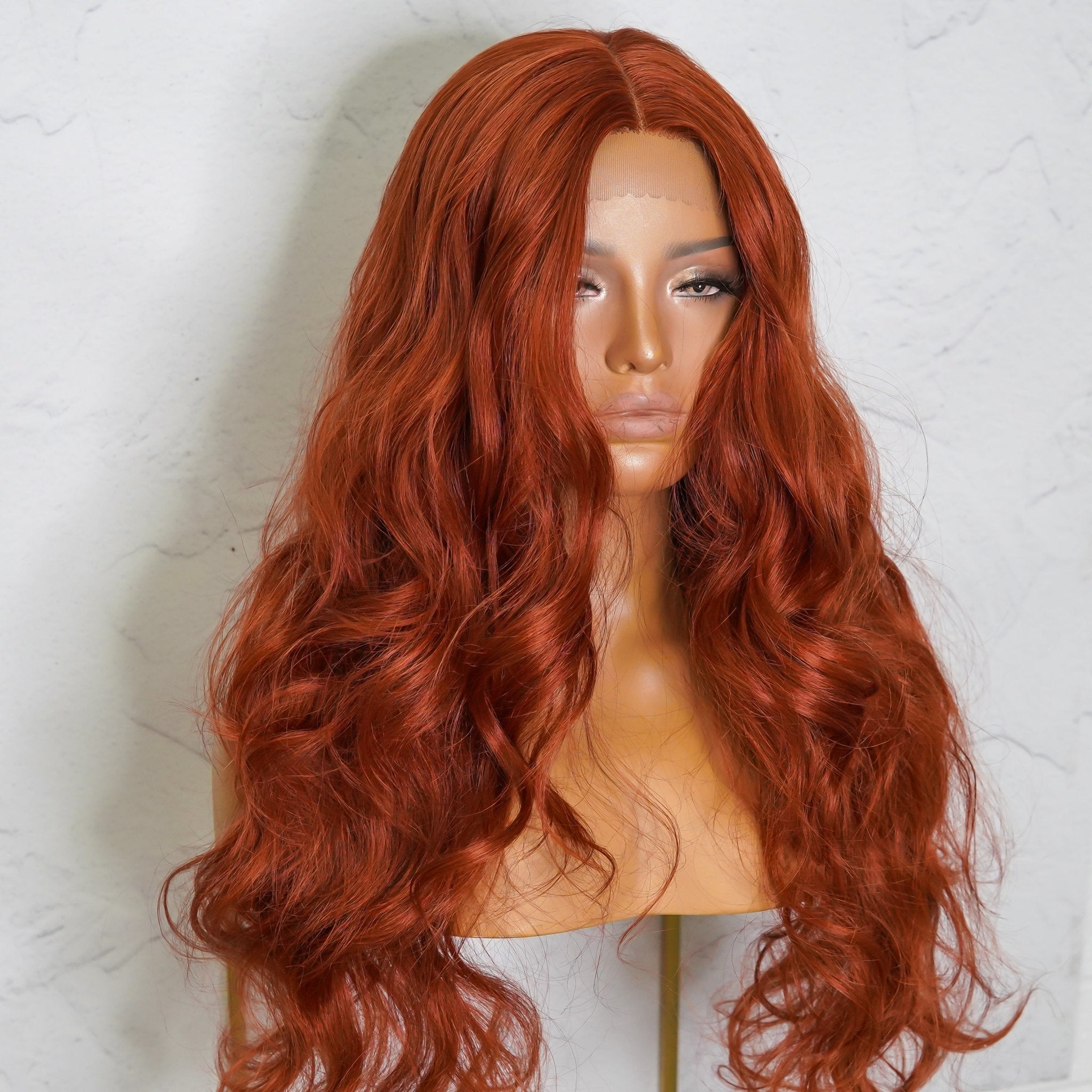 POLLY Auburn 30" Lace Front Wig - Milk & Honey