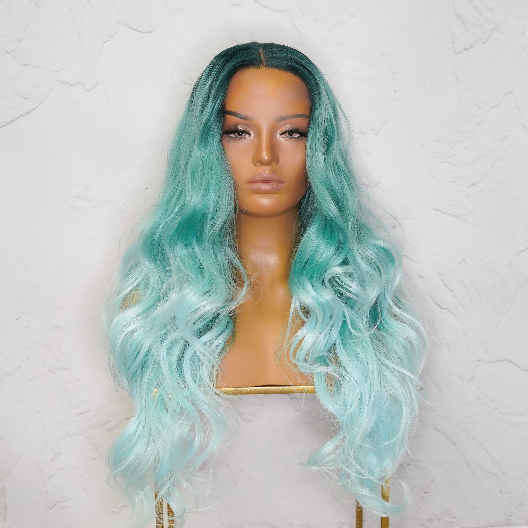 POLLY Ombre Blue 30" Lace Front Wig - Milk & Honey Wigs