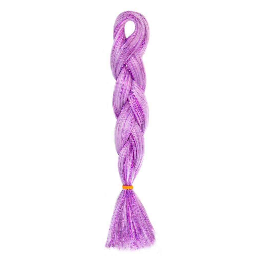 PURPLE GLITTER BRAID HAIR 24" - Milk & Honey Wigs
