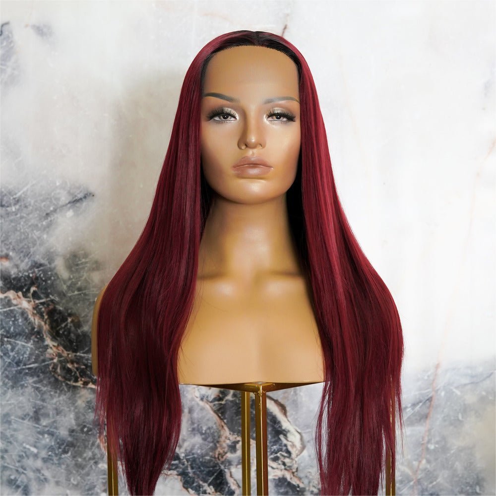 RACHEL 24" Cherry Red Lace Front Wig - Milk & Honey Wigs