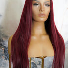 RACHEL 24" Cherry Red Lace Front Wig - Milk & Honey Wigs