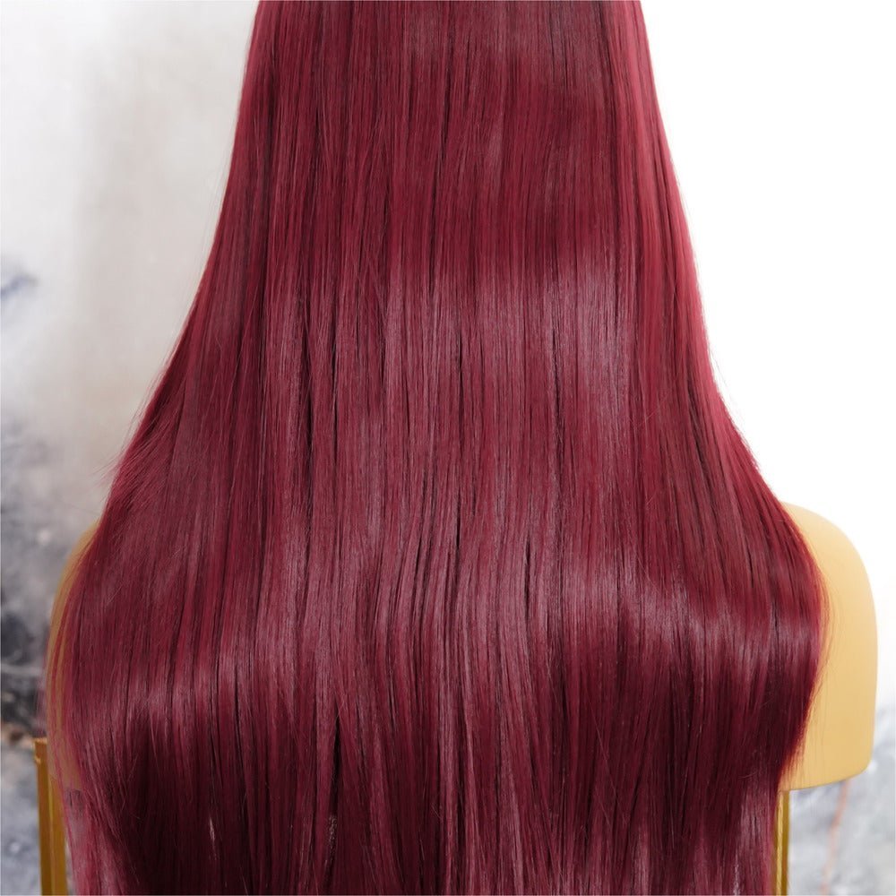 RACHEL 24" Cherry Red Lace Front Wig - Milk & Honey Wigs