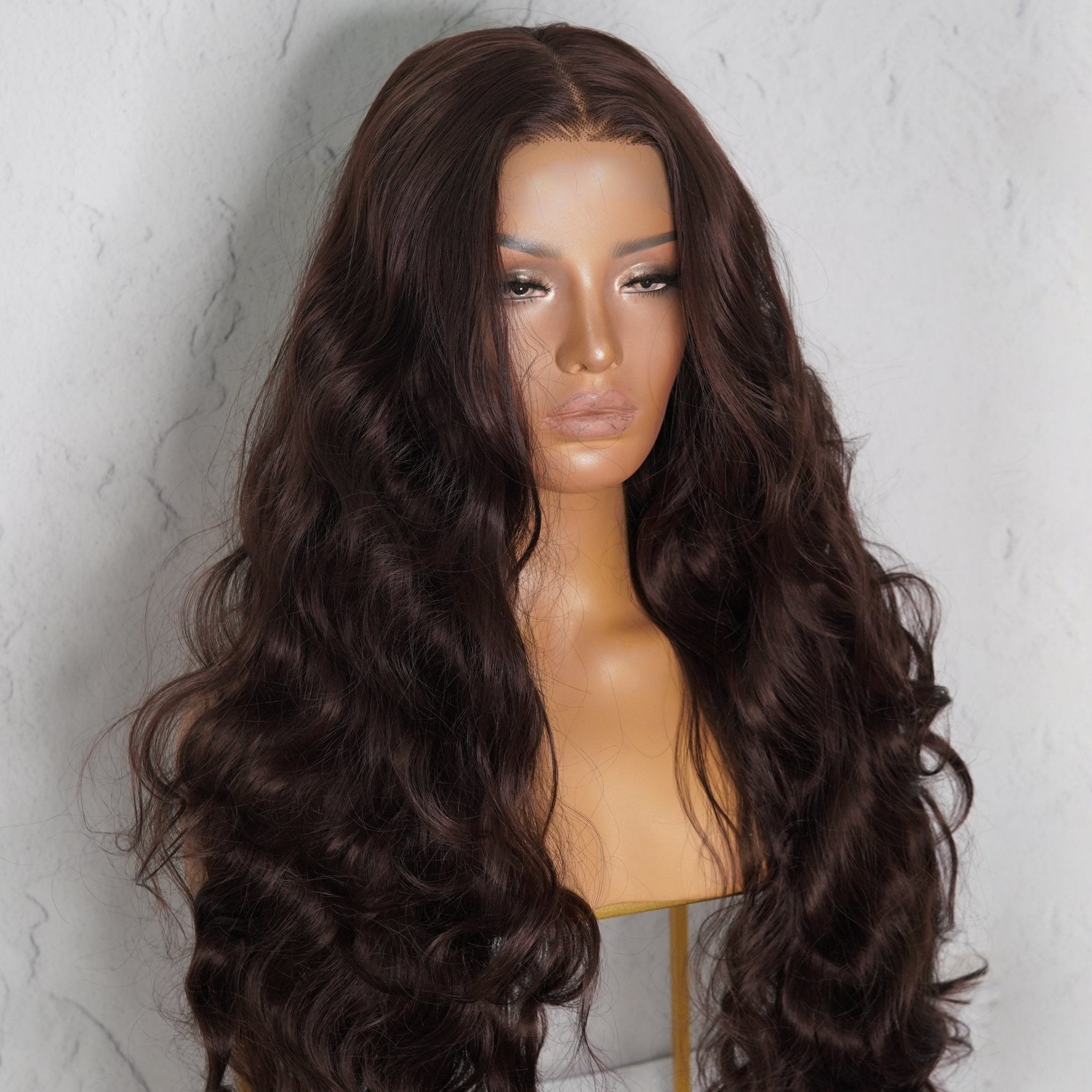 RIMA Dark Brown Lace Front Wig - Milk & Honey