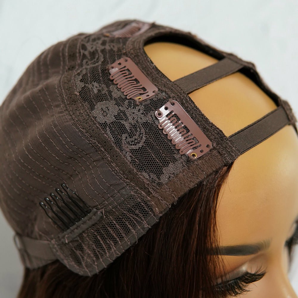 SARAH Black Human Hair U Part Wig - Milk & Honey