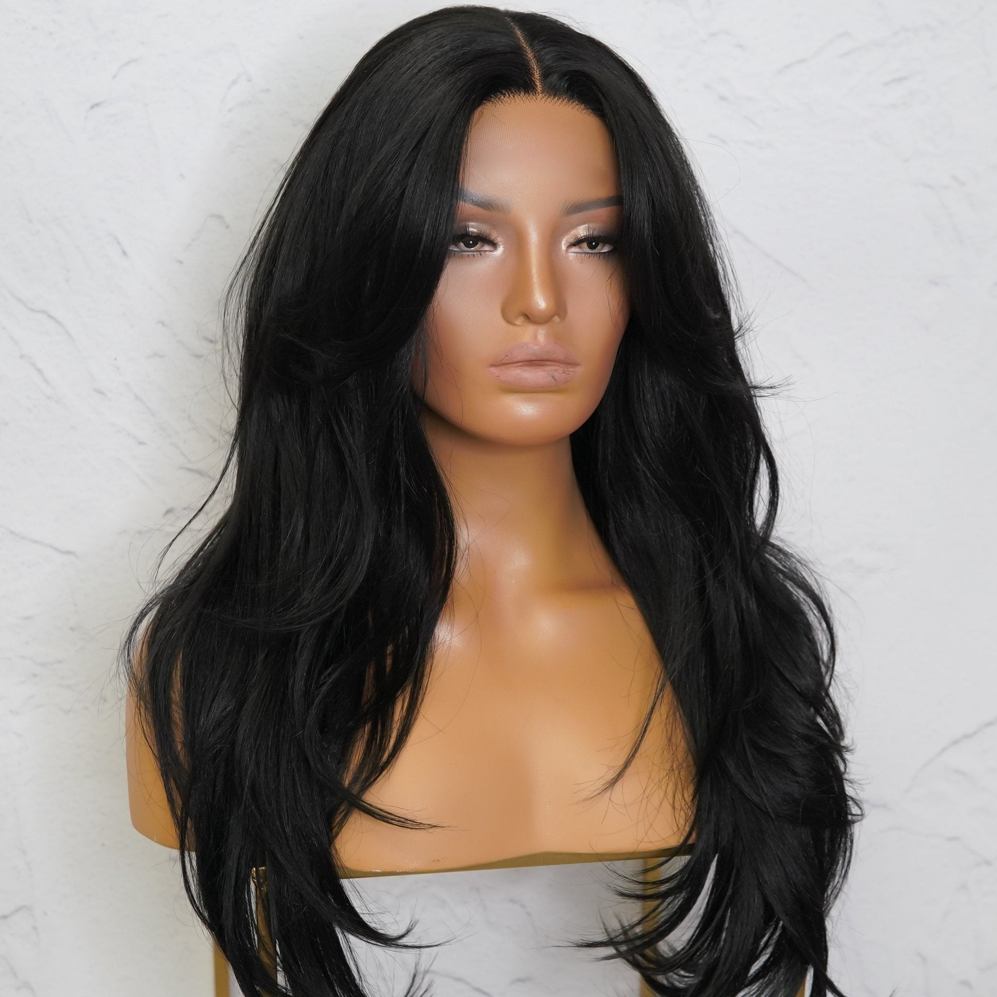 SELENE Black Lace Front Wig - Milk & Honey