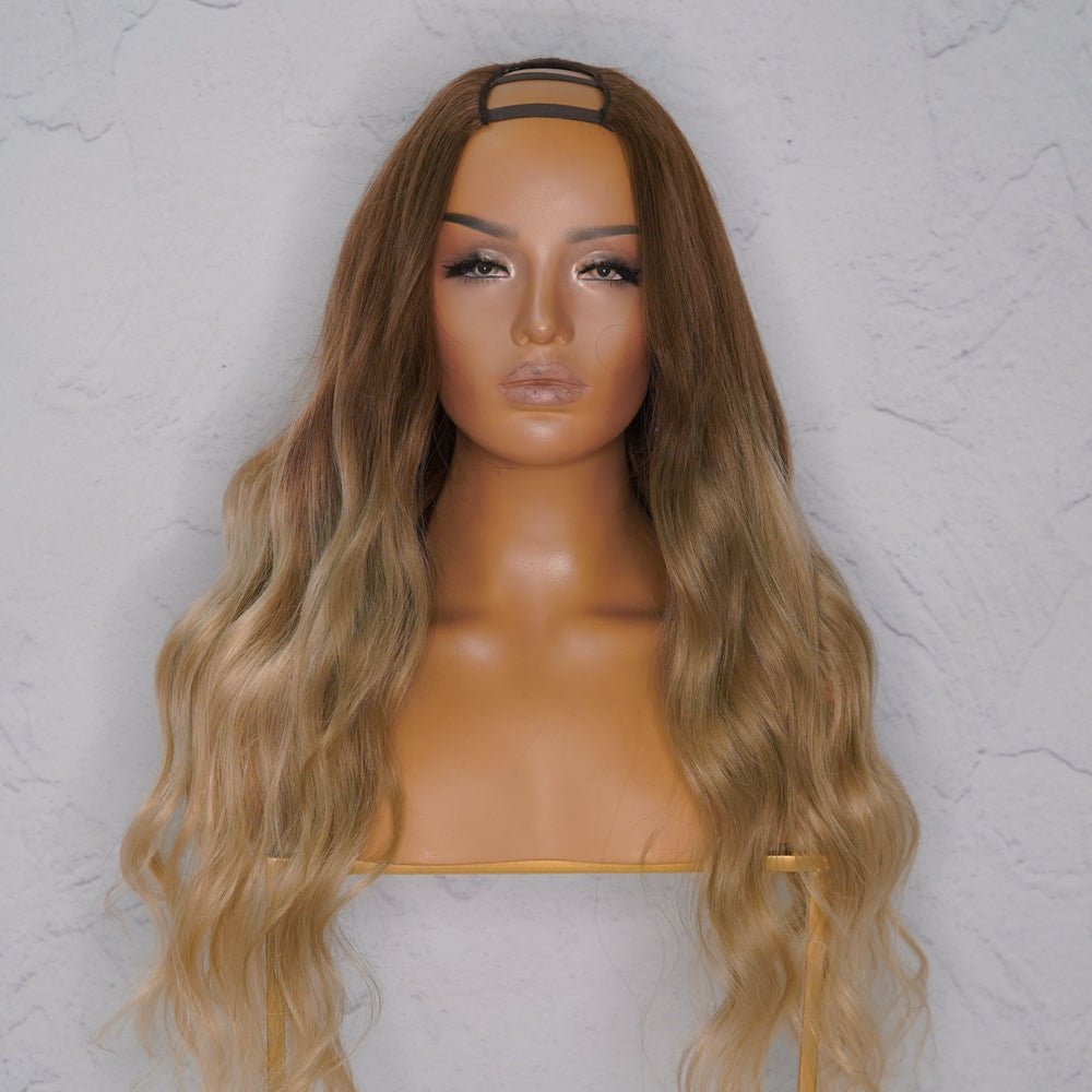 ST TROPEZ Ombre Blonde Human Hair U Part Wig - Milk & Honey Wigs