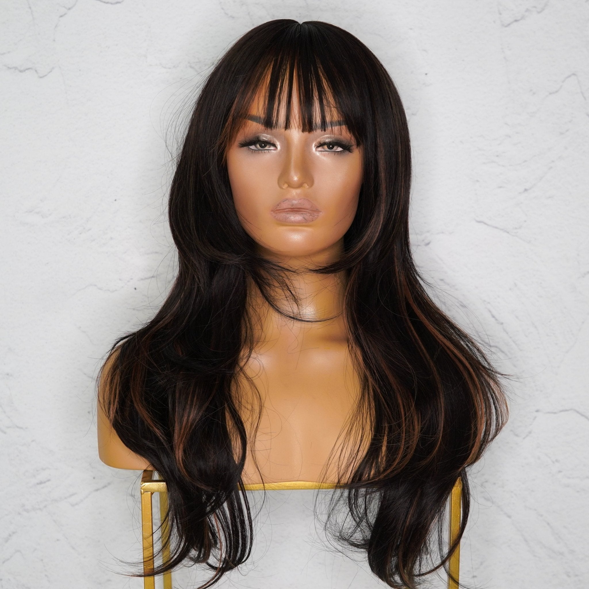 STEFANIE Black Fringe Wig - Milk & Honey Wigs