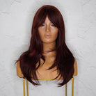 TAHLEAH Burgundy Fringe Wig - Milk & Honey