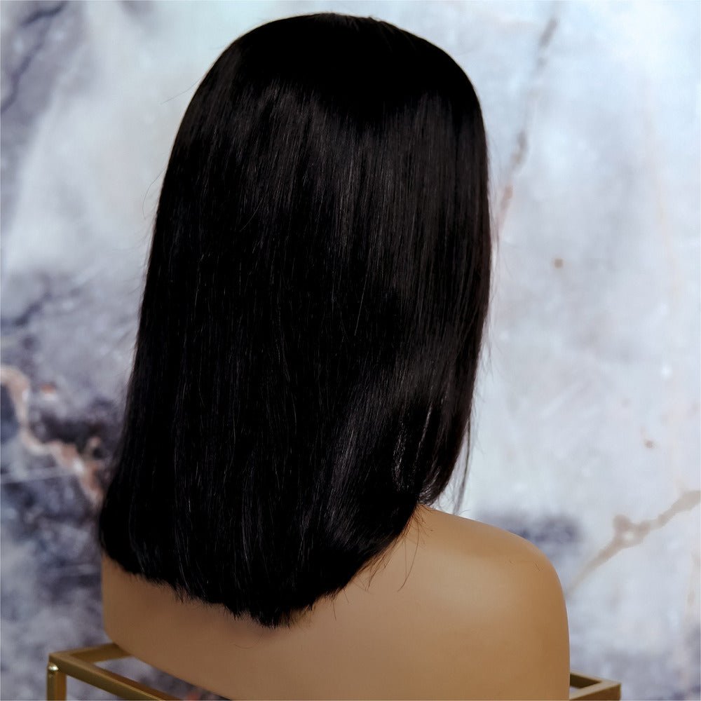 TAMARA BLACK 12" Human Hair Lace Front Wig - Milk & Honey Wigs