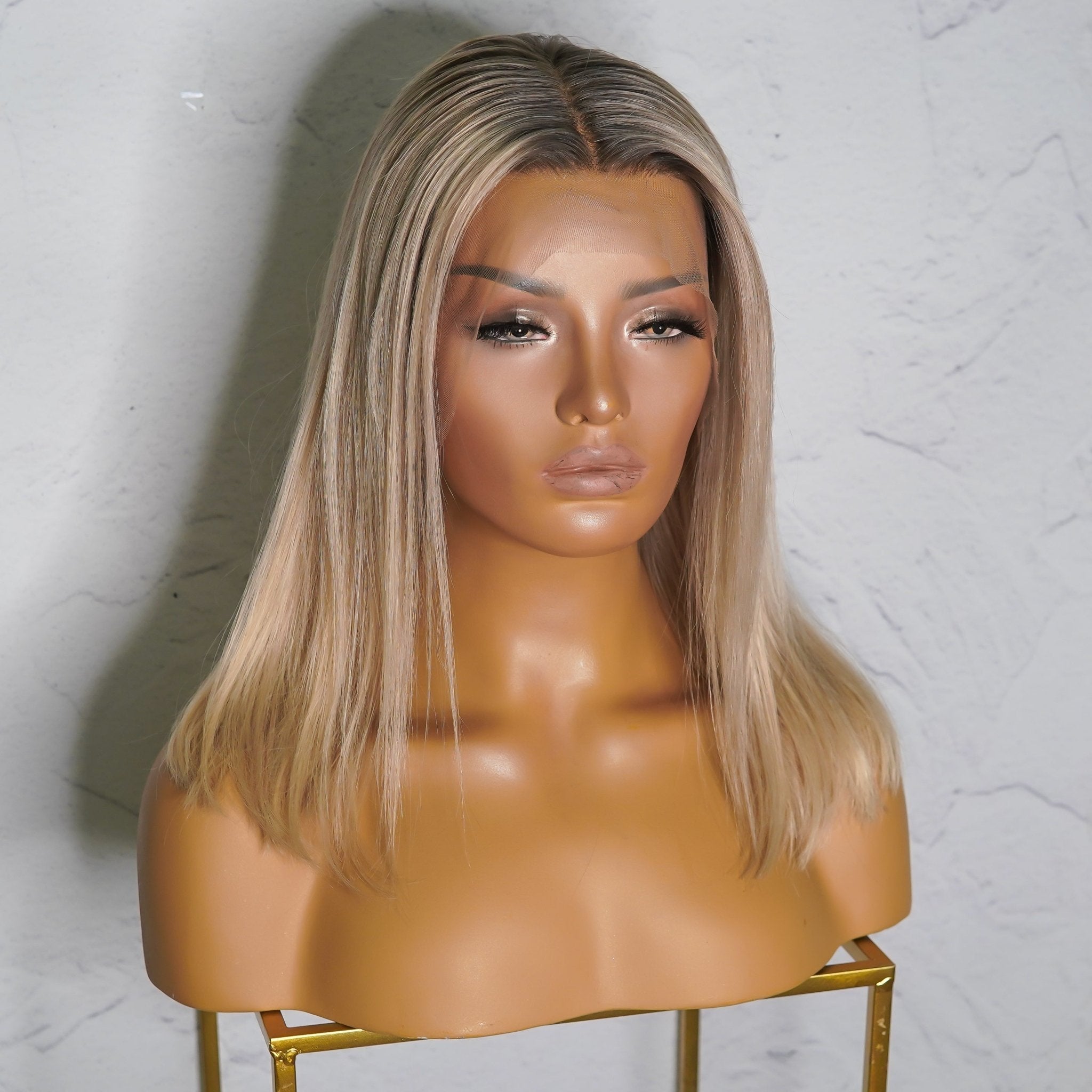 TAMMY Blonde Human Hair Lace Front Wig - Milk & Honey Wigs