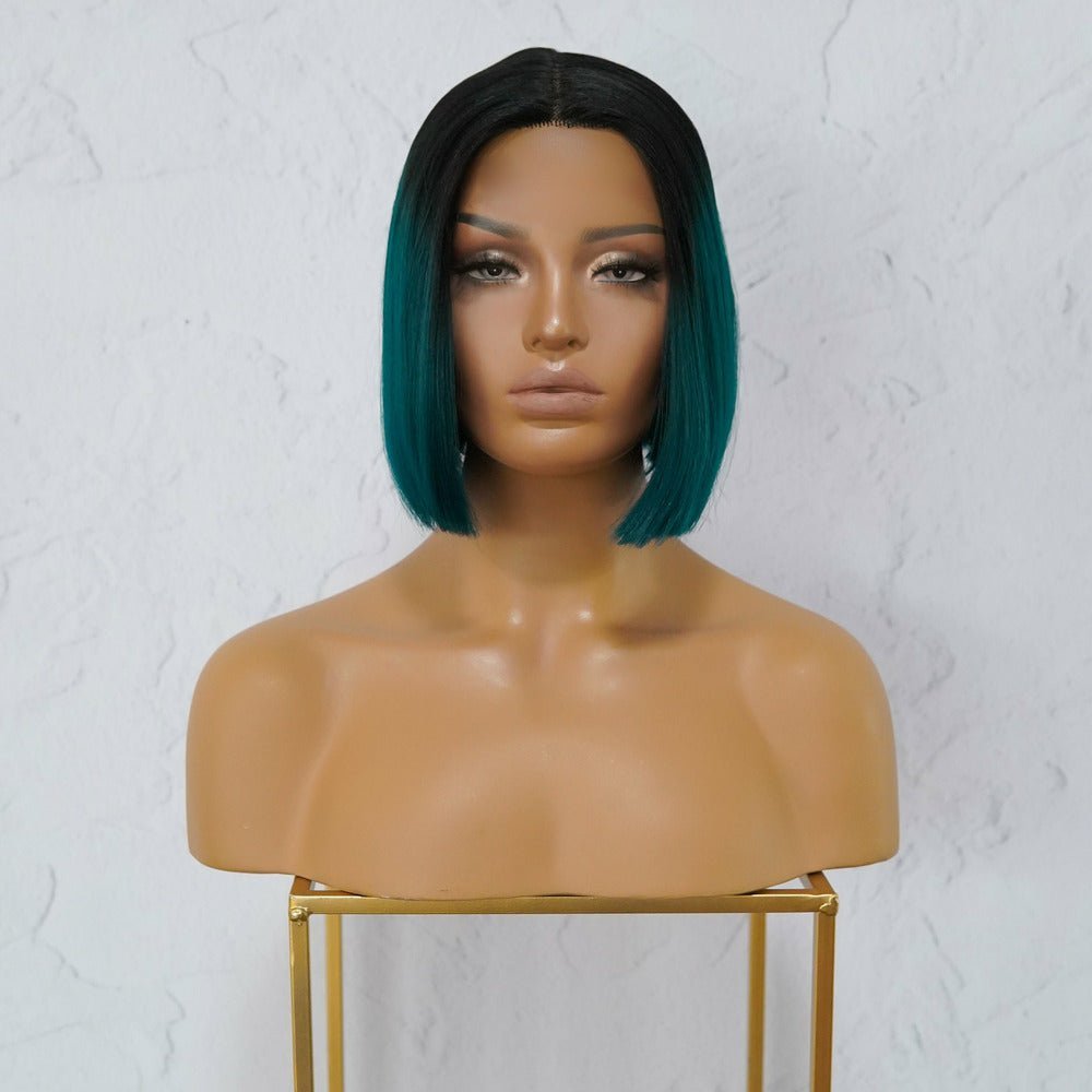 TILLY Ombre Emerald Lace Front Wig - Milk & Honey Wigs