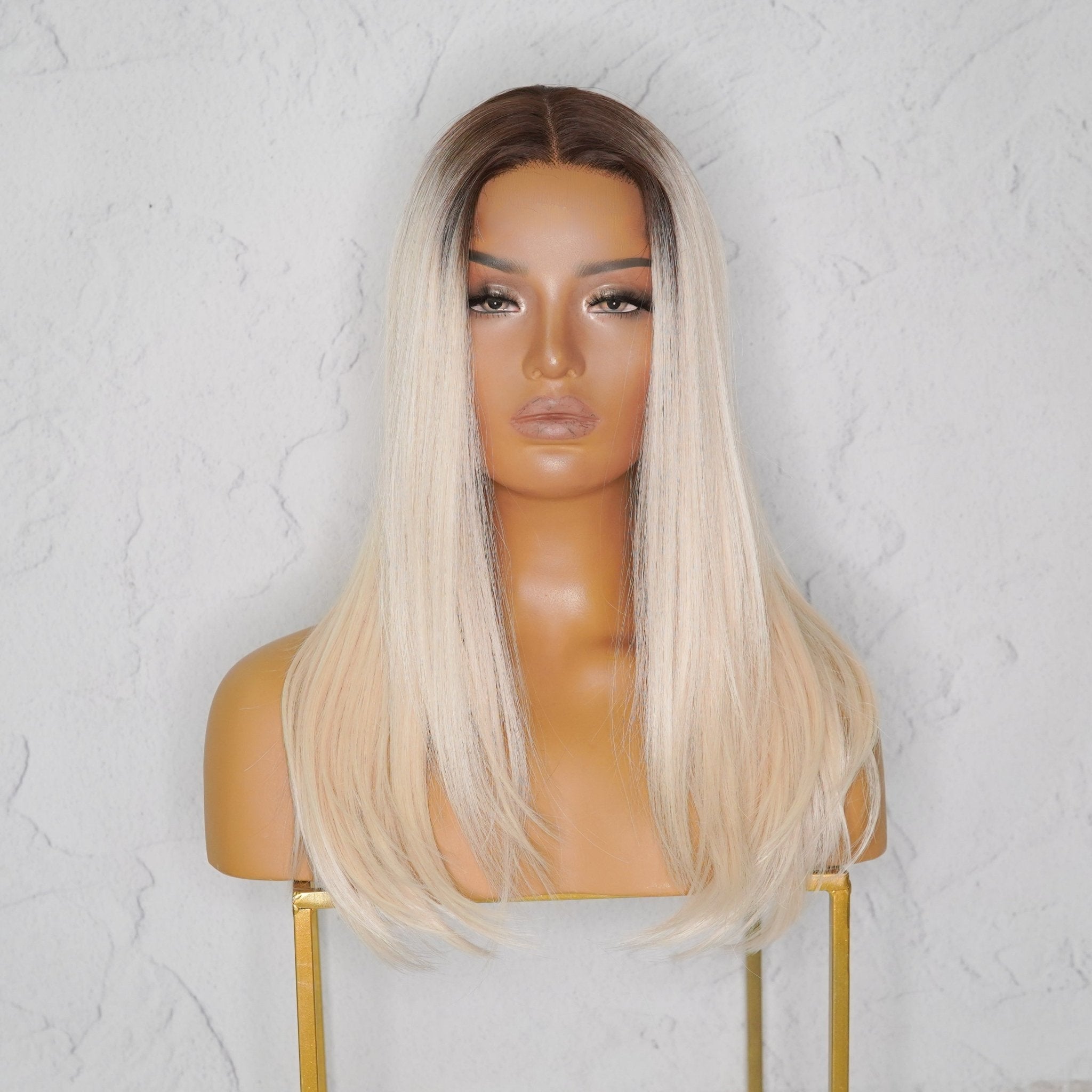 VALERIE Ombre Platinum Lace Front Wig - Milk & Honey Wigs