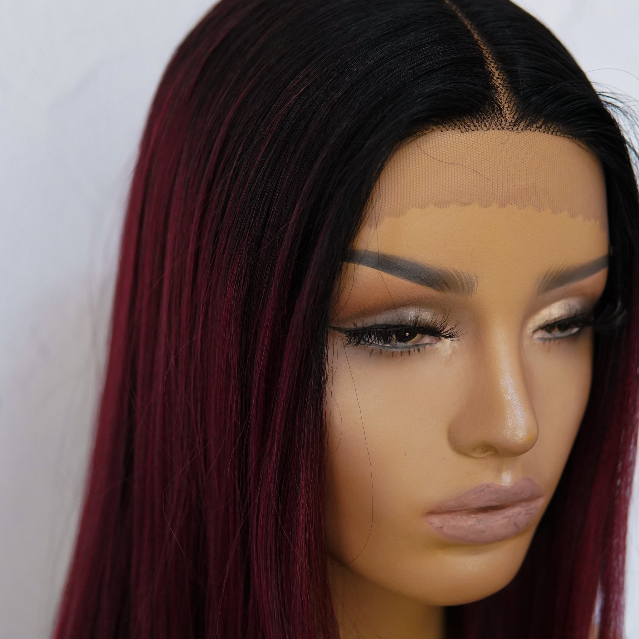 VANESSA Burgundy Lace Front Wig - Milk & Honey Wigs