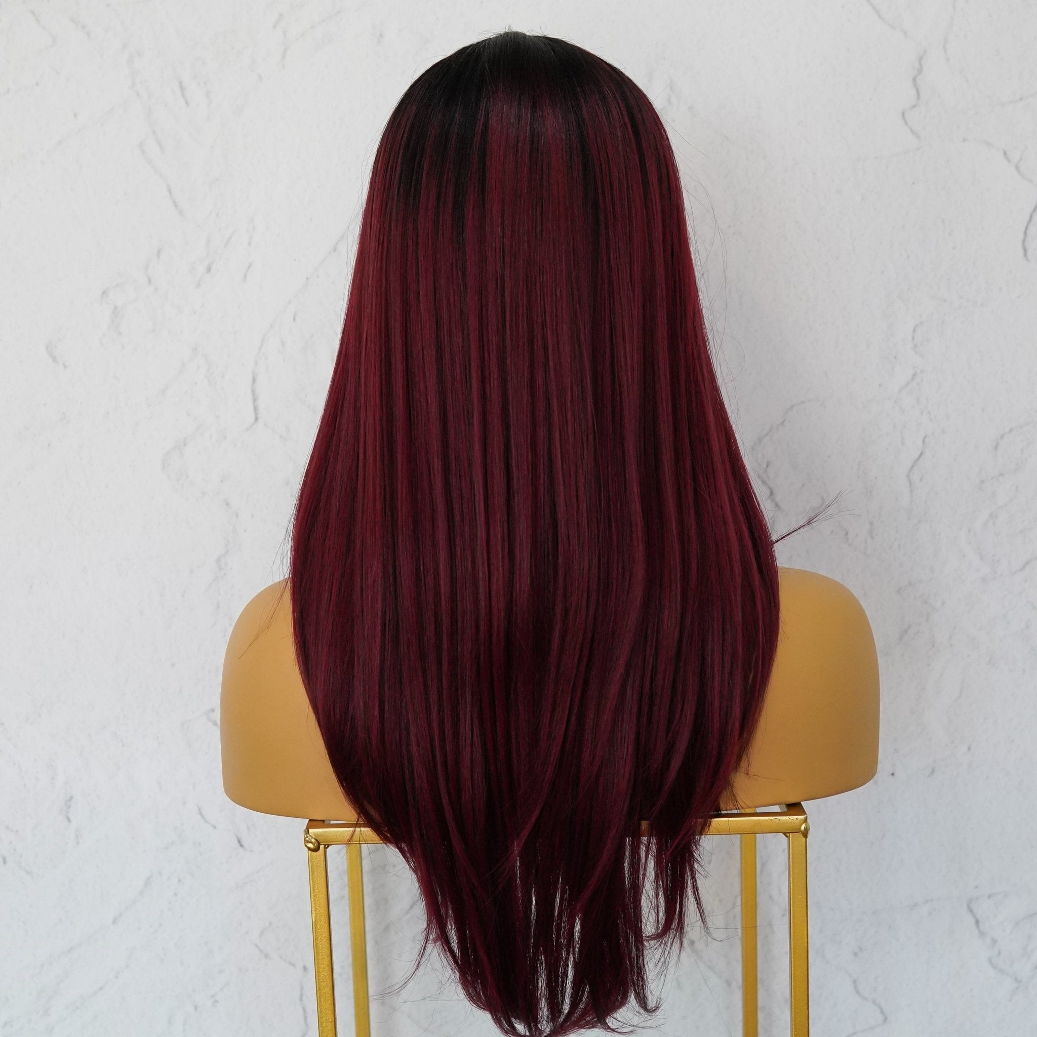 VANESSA Burgundy Lace Front Wig - Milk & Honey Wigs