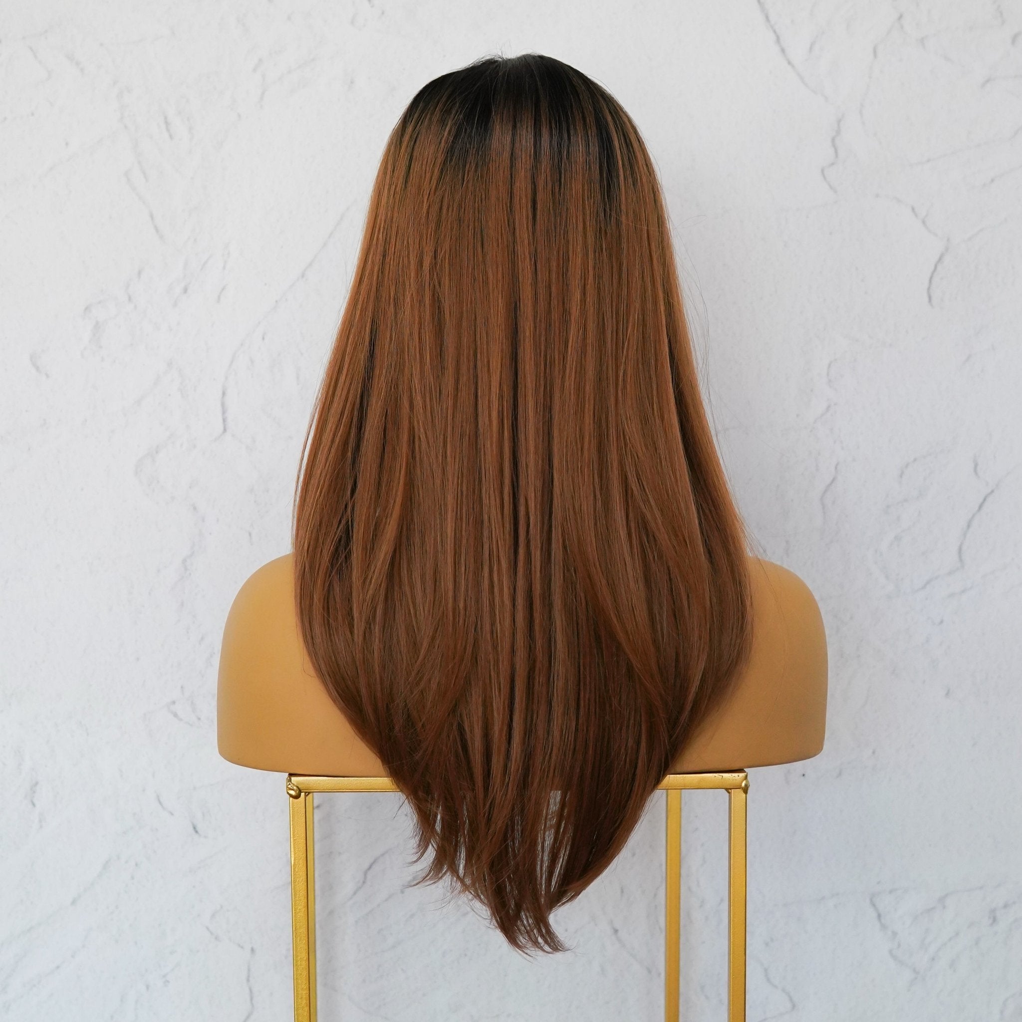 VANESSA Ombre Brown Lace Front Wig - Milk & Honey