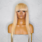 VICTORIA Blonde Human Hair Fringe Wig 20" **READY TO SHIP** - Milk & Honey Wigs
